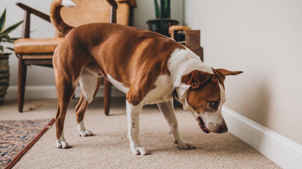 perro orinando en casa