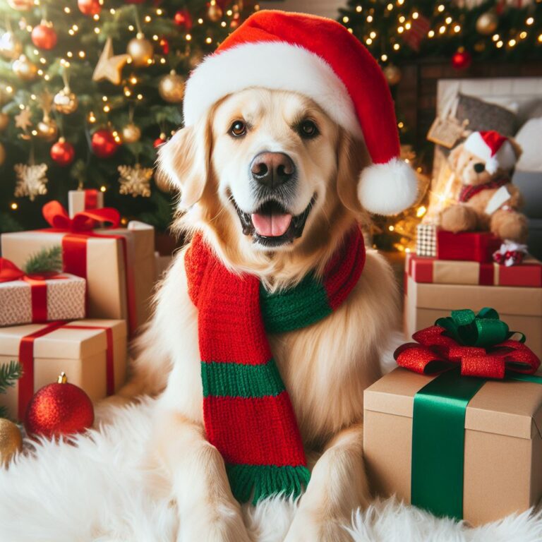 perro navideño