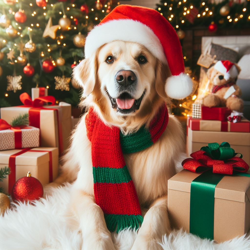 perro navideño