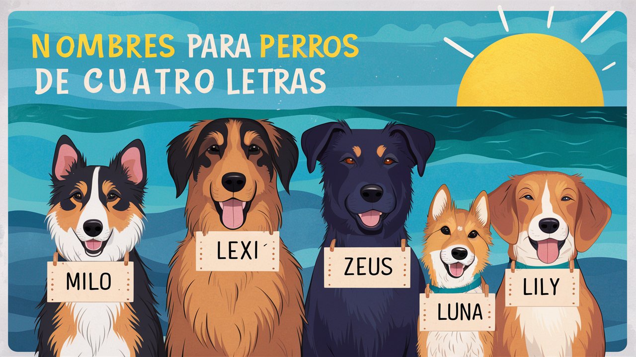 nombres para perros de cuatro letras